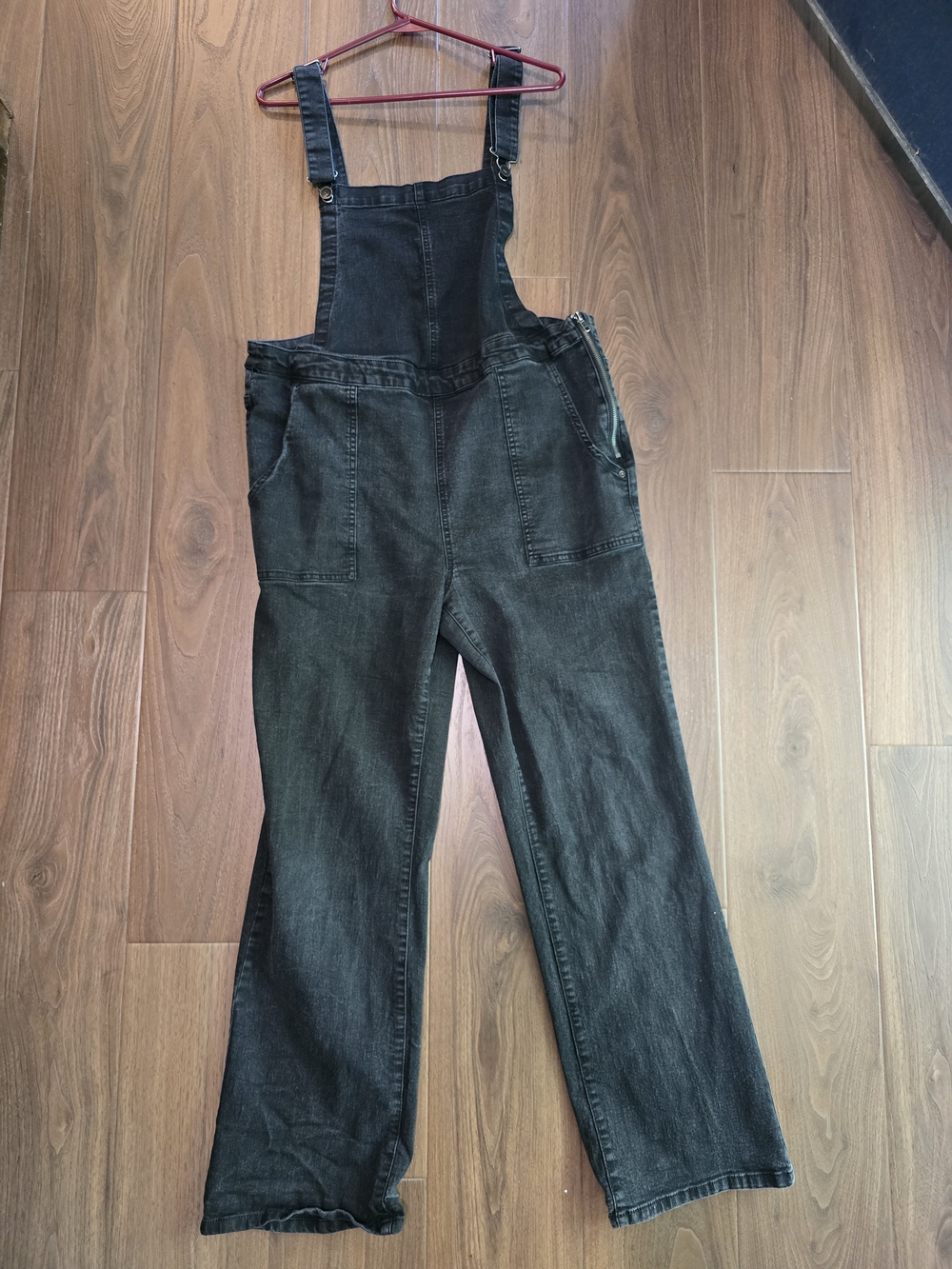 Wallflower Black Denim Overall Jumpsuit